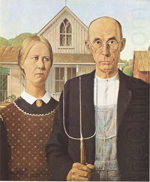 Grant Wood Anerican Gothic (mk09) china oil painting image